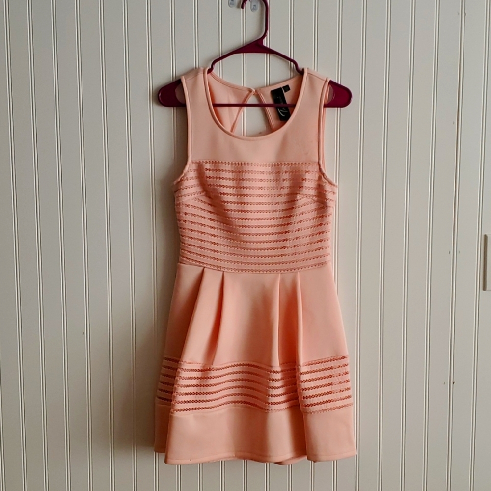Pink dress with mesh detailing size 5